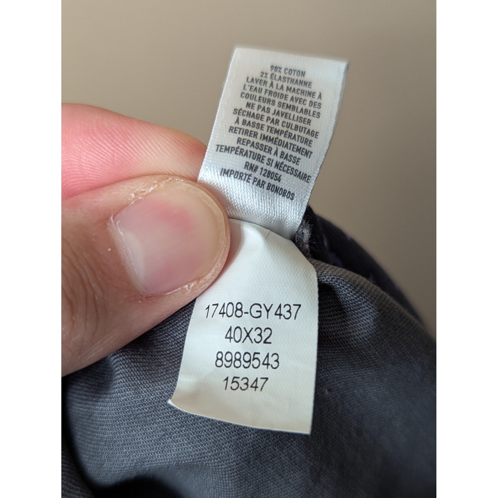Bonobos Chino Pants‎ Mens 40x32 Grey Athletic Fit Stretch Cotton Trousers 17408 - Picture 7 of 15